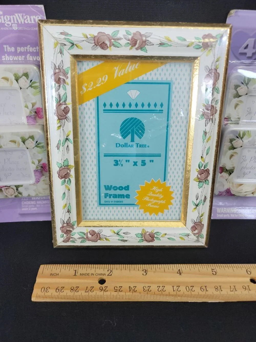 Vintage Wedding Bridal Floral Photo Frames Lot 9 DesignWare Magnetic NOS